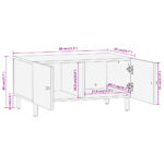 vidaXL Konferenčný stolík 80x50x40 cm akáciový masív – Obrázok 12