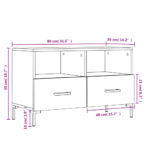 vidaXL TV skrinka čierna 80x36x50 cm spracované drevo – Obrázok 12