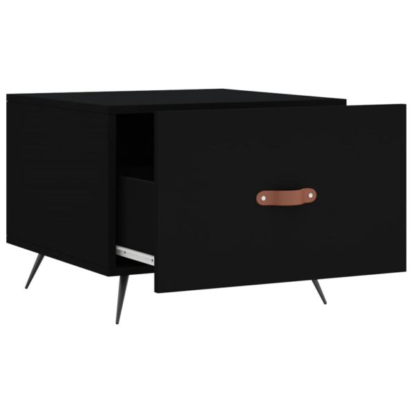 vidaXL Konferenčný stolík čierny 50x50x40 cm spracované drevo – Obrázok 6