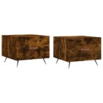vidaXL Konferenčné stolíky 2 ks dymový dub 50x50x40cm kompozitné drevo – Obrázok 2