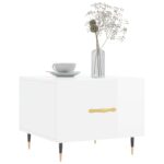 vidaXL Konferenčné stolíky 2 ks lesklé biele 50x50x40 cm kompoz. drevo – Obrázok 3