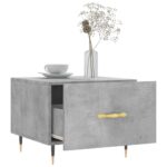 vidaXL Konferenčné stolíky 2 ks betónovo sivé 50x50x40cm kompoz. drevo – Obrázok 4
