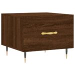 vidaXL Konferenčný stolík hnedý dub 50x50x40 cm spracované drevo – Obrázok 2