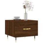 vidaXL Konferenčný stolík hnedý dub 50x50x40 cm spracované drevo – Obrázok 3