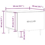 vidaXL Konferenčný stolík hnedý dub 50x50x40 cm spracované drevo – Obrázok 12