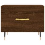 vidaXL Konferenčný stolík hnedý dub 50x50x40 cm spracované drevo – Obrázok 5