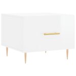 vidaXL Konferenčné stolíky 2 ks lesklé biele 50x50x40 cm kompoz. drevo – Obrázok 5