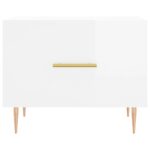 vidaXL Konferenčné stolíky 2 ks lesklé biele 50x50x40 cm kompoz. drevo – Obrázok 6