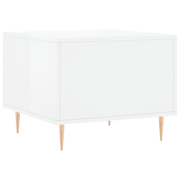 vidaXL Konferenčné stolíky 2 ks lesklé biele 50x50x40 cm kompoz. drevo – Obrázok 9