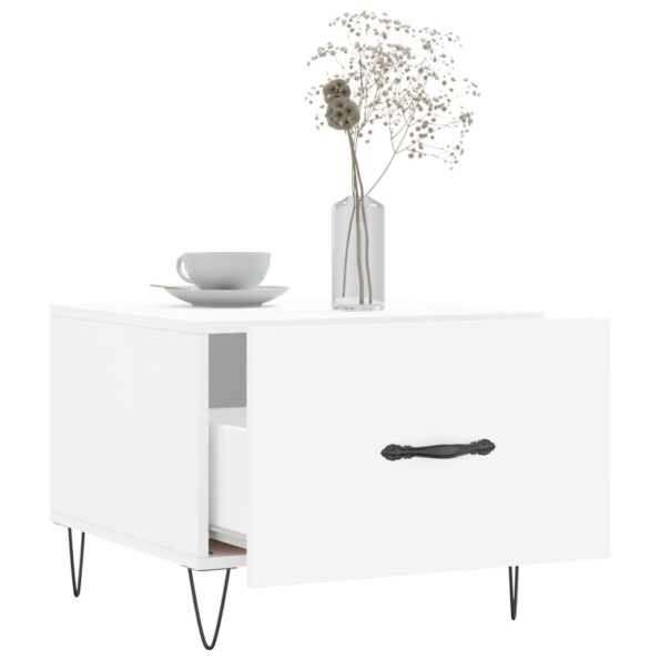 vidaXL Konferenčné stolíky 2 ks biele 50x50x40 cm kompozitné drevo – Obrázok 4