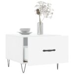 vidaXL Konferenčné stolíky 2 ks lesklé biele 50x50x40 cm kompoz. drevo – Obrázok 4