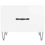 vidaXL Konferenčné stolíky 2 ks lesklé biele 50x50x40 cm kompoz. drevo – Obrázok 6