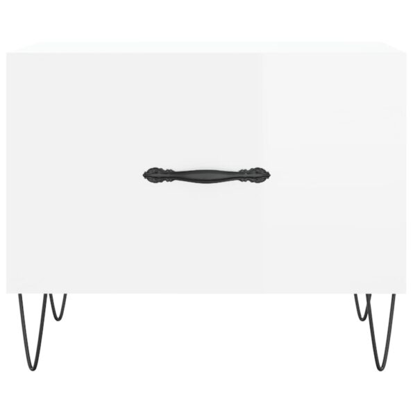 vidaXL Konferenčné stolíky 2 ks lesklé biele 50x50x40 cm kompoz. drevo – Obrázok 6