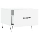 vidaXL Konferenčné stolíky 2 ks lesklé biele 50x50x40 cm kompoz. drevo – Obrázok 7