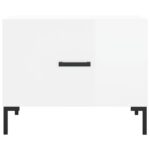 vidaXL Konferenčné stolíky 2 ks lesklé biele 50x50x40 cm kompoz. drevo – Obrázok 6