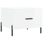 vidaXL Konferenčné stolíky 2 ks lesklé biele 50x50x40 cm kompoz. drevo – Obrázok 5