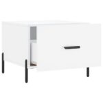 vidaXL Konferenčné stolíky 2 ks lesklé biele 50x50x40 cm kompoz. drevo – Obrázok 7