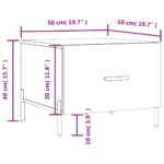 vidaXL Konferenčný stolík dub sonoma 50x50x40 cm spracované drevo – Obrázok 12