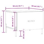 vidaXL Konferenčný stolík hnedý dub 50x50x40 cm spracované drevo – Obrázok 12