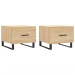 vidaXL Konferenčné stolíky 2 ks dub sonoma 50x50x40cm kompozitné drevo – Obrázok 2