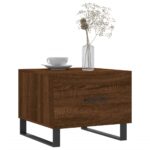 vidaXL Konferenčný stolík hnedý dub 50x50x40 cm spracované drevo – Obrázok 3