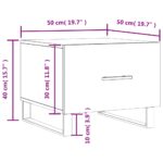 vidaXL Konferenčný stolík hnedý dub 50x50x40 cm spracované drevo – Obrázok 12
