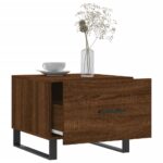 vidaXL Konferenčný stolík hnedý dub 50x50x40 cm spracované drevo – Obrázok 4