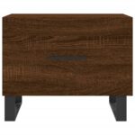 vidaXL Konferenčný stolík hnedý dub 50x50x40 cm spracované drevo – Obrázok 5