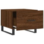 vidaXL Konferenčný stolík hnedý dub 50x50x40 cm spracované drevo – Obrázok 6