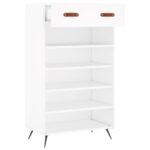 vidaXL Botník biely 60x35x105 cm kompozitné drevo – Obrázok 5