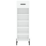 vidaXL Botník biely 30x35x105 cm kompozitné drevo – Obrázok 6