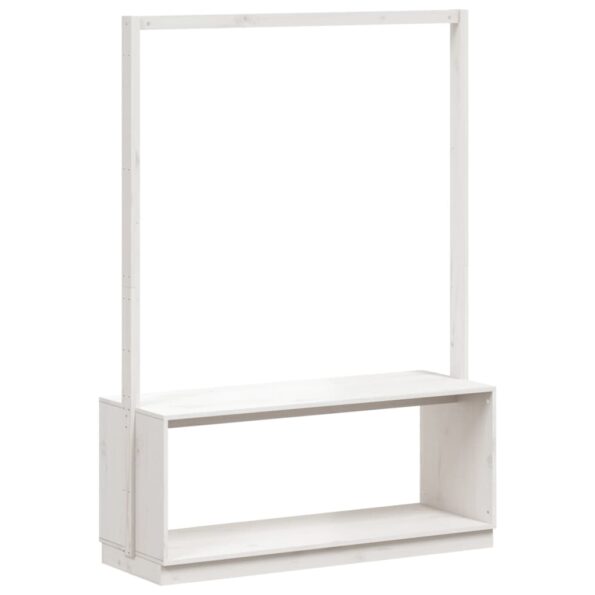 VXL8720845433482_a_en_hd_1.jpg vidaXL Vešiak na šaty s botníkom biely 113x40x157,5cm masívna borovica – Obrázok 2