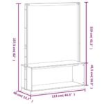 vidaXL Vešiak na šaty s botníkom biely 113x40x157,5cm masívna borovica – Obrázok 9