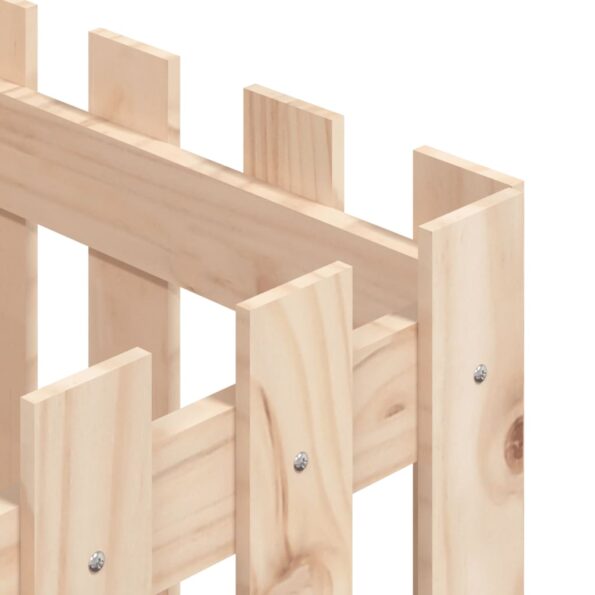 vidaXL Záhradný kvetináč s dizajnom plotu 40x40x40 cm masívna borovica – Obrázok 7