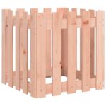 vidaXL Záhradný kvetináč s dizajnom plotu 50x50x50 cm masívny douglas – Obrázok 4