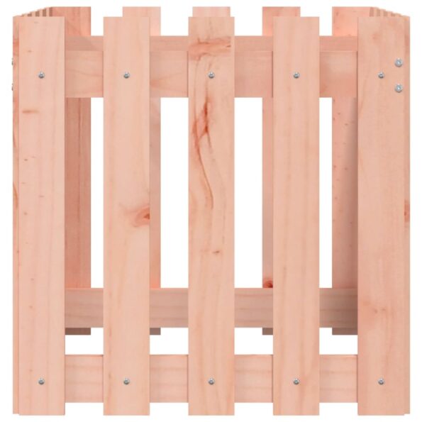 vidaXL Záhradný kvetináč s dizajnom plotu 50x50x50 cm masívny douglas – Obrázok 6