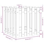 vidaXL Záhradný kvetináč s dizajnom plotu 50x50x50 cm masívny douglas – Obrázok 9