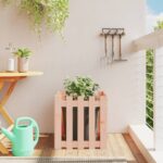 vidaXL Záhradný kvetináč s dizajnom plotu 50x50x50 cm masívny douglas