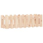 vidaXL Záhradný vyvýšený záhon s dizajnom plotu 100x30x30 cm borovica – Obrázok 4