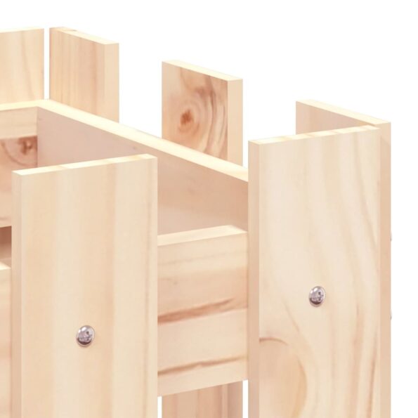 vidaXL Záhradný vyvýšený záhon s dizajnom plotu 100x30x30 cm borovica – Obrázok 7