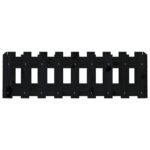 vidaXL Vyvýšený záhon s dizajnom plotu čierny 100x30x30 cm borovica – Obrázok 5