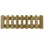 vidaXL Vyvýšený záhon s dizajnom plotu 100x30x30 cm impregn. borovica – Obrázok 5