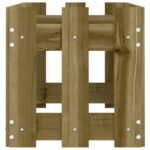 vidaXL Vyvýšený záhon s dizajnom plotu 100x30x30 cm impregn. borovica – Obrázok 6