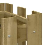 vidaXL Vyvýšený záhon s dizajnom plotu 100x30x30 cm impregn. borovica – Obrázok 7