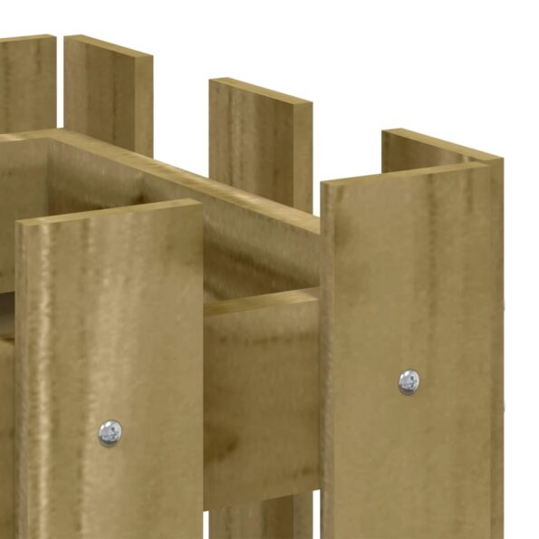 vidaXL Vyvýšený záhon s dizajnom plotu 100x30x30 cm impregn. borovica – Obrázok 7