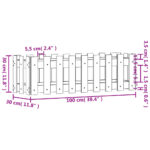 vidaXL Vyvýšený záhon s dizajnom plotu 100x30x30 cm impregn. borovica – Obrázok 9