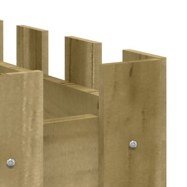 vidaXL Vyvýšený záhon s dizajnom plotu 100x50x50 cm impregn. borovica – Obrázok 7