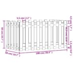 vidaXL Vyvýšený záhon s dizajnom plotu 100x50x50 cm impregn. borovica – Obrázok 9