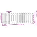 vidaXL Vyvýšený záhon s dizajnom plotu biely 150x50x50 cm borovica – Obrázok 9