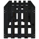 vidaXL Vyvýšený záhon s dizajnom plotu čierny 200x50x50 cm borovica – Obrázok 6